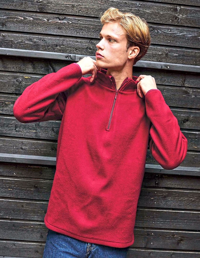 Neutral Recycled Fleece Quarter Zip