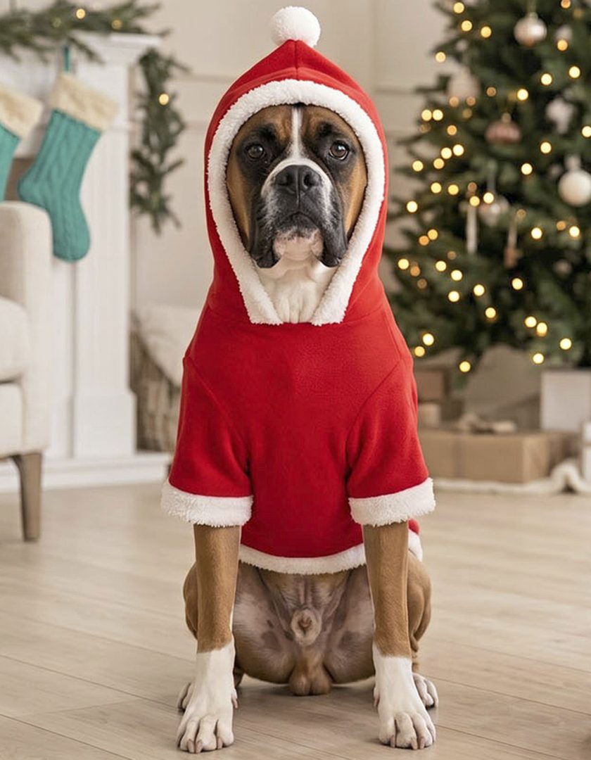 Portman & Pooch Dog Santa Hoodie