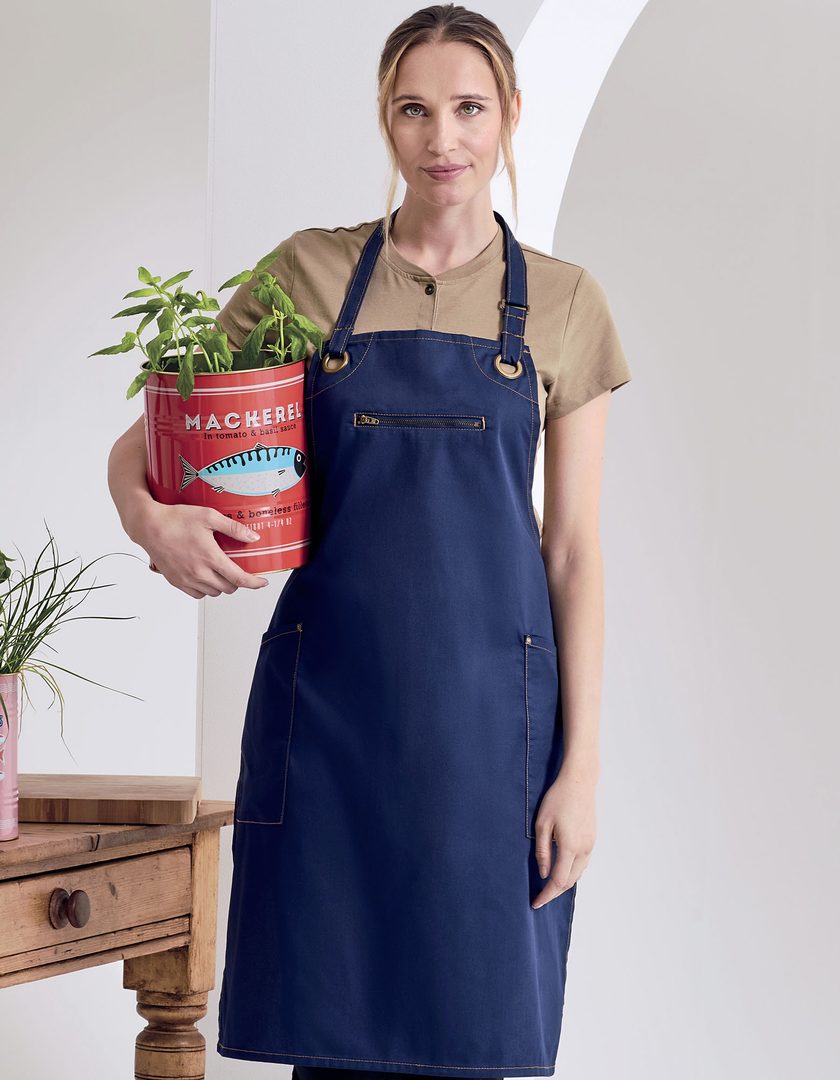 Premier Workwear 'Barley' Contrast Stitch Bib Apron