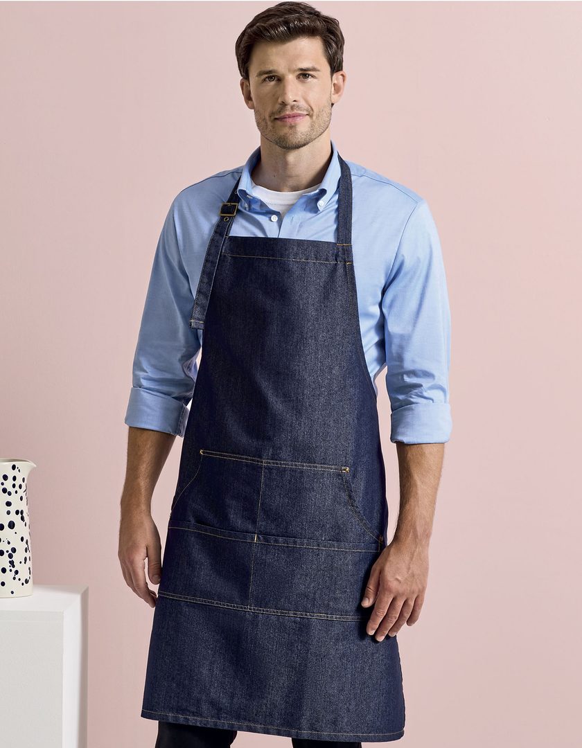 Premier Workwear Jeans Stitch Denim Bib Apron