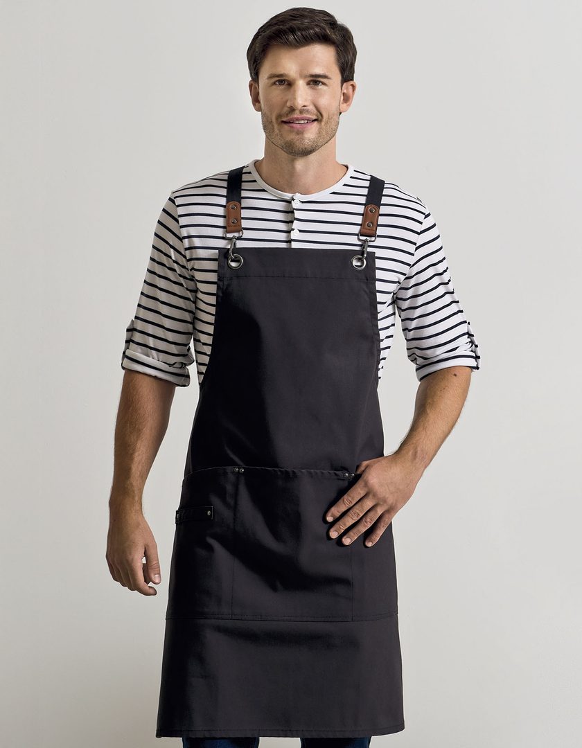 Premier Workwear Clip ‘n’ Clasp Cross-Back Bib Apron