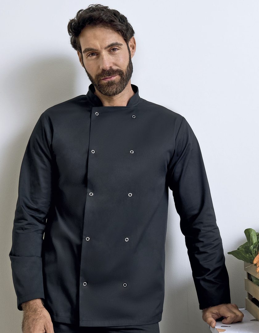 Premier Workwear Chef´s Long Sleeve Stud Jacket