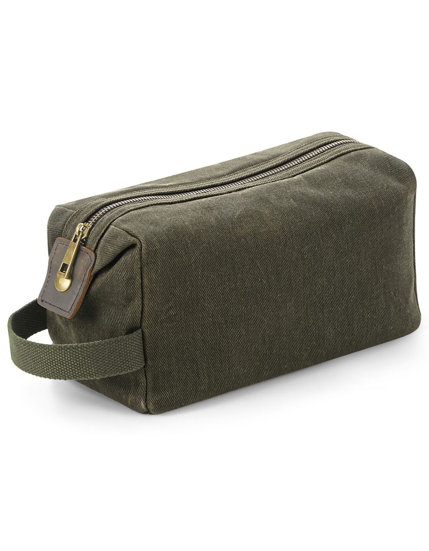 Quadra Heritage Waxed Canvas Wash Bag