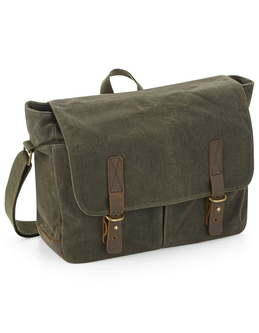 Quadra Heritage Waxed Canvas Messenger