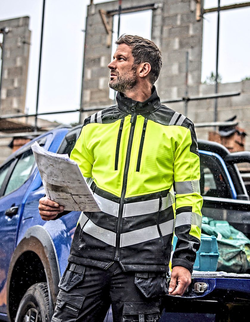 Regatta High Visibility Hi-Vis X-Pro 3 Layer Softshell Jacket (Class 2)
