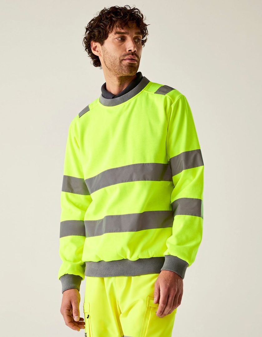 Regatta High Visibility Hi-Vis Pro Contract Crew Neck Sweatshirt