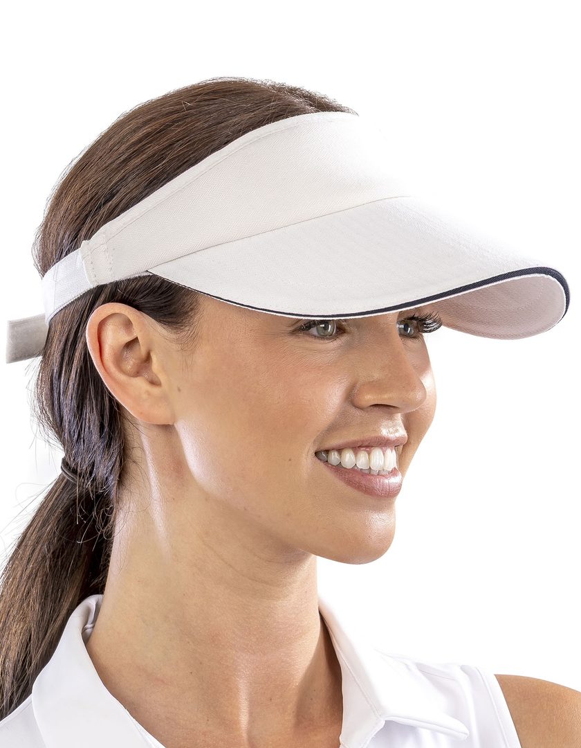 Result Headwear Herringbone Sun Visor With Sandwich Peak