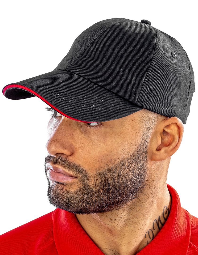 Result Headwear Brushed Cotton Decorators Cap With Sandwich Peak