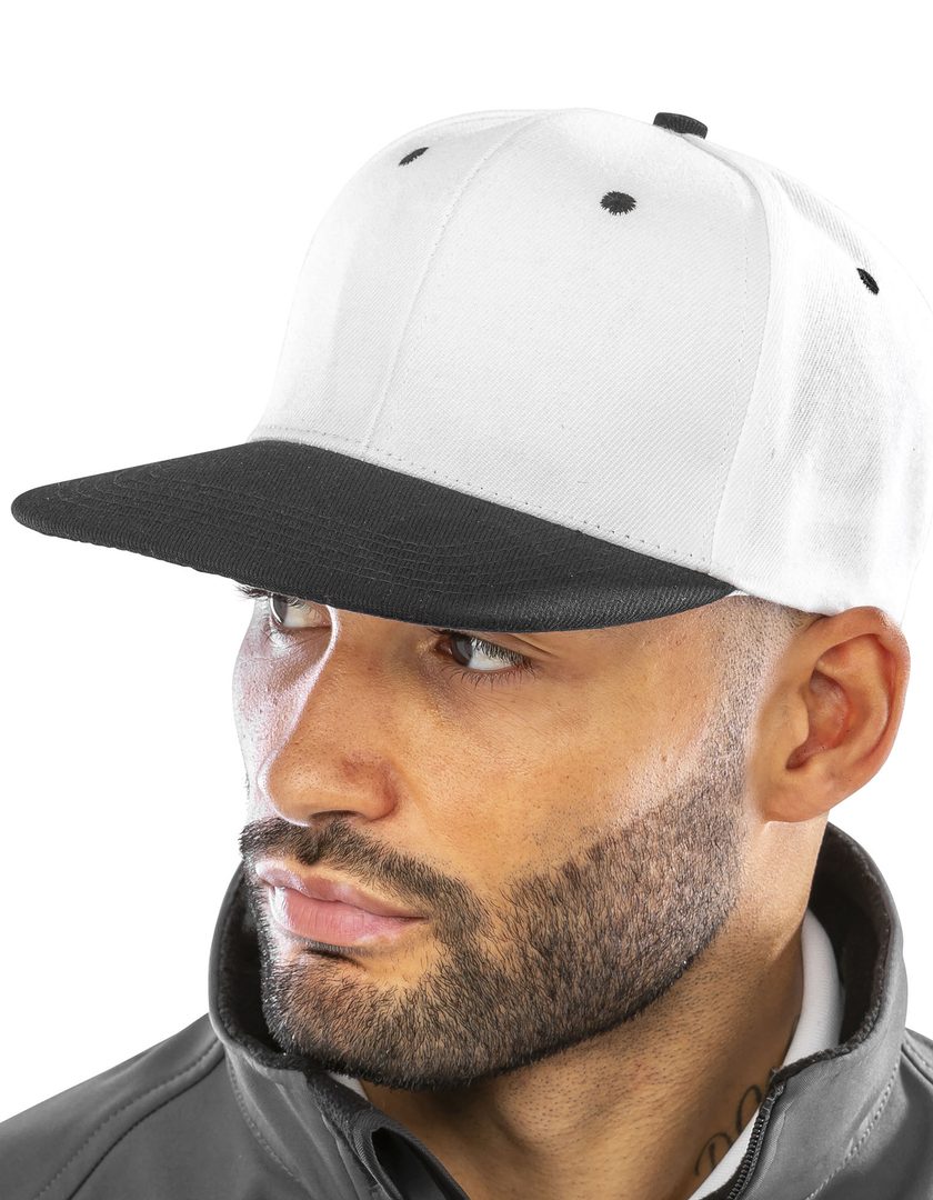 Result Headwear Bronx Original Flat Peak Snapback Dual Colour Cap
