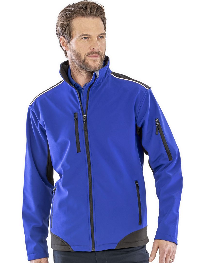 Result Workguard Ripstop Soft Shell Workwear Jacket With Cordura Panels
