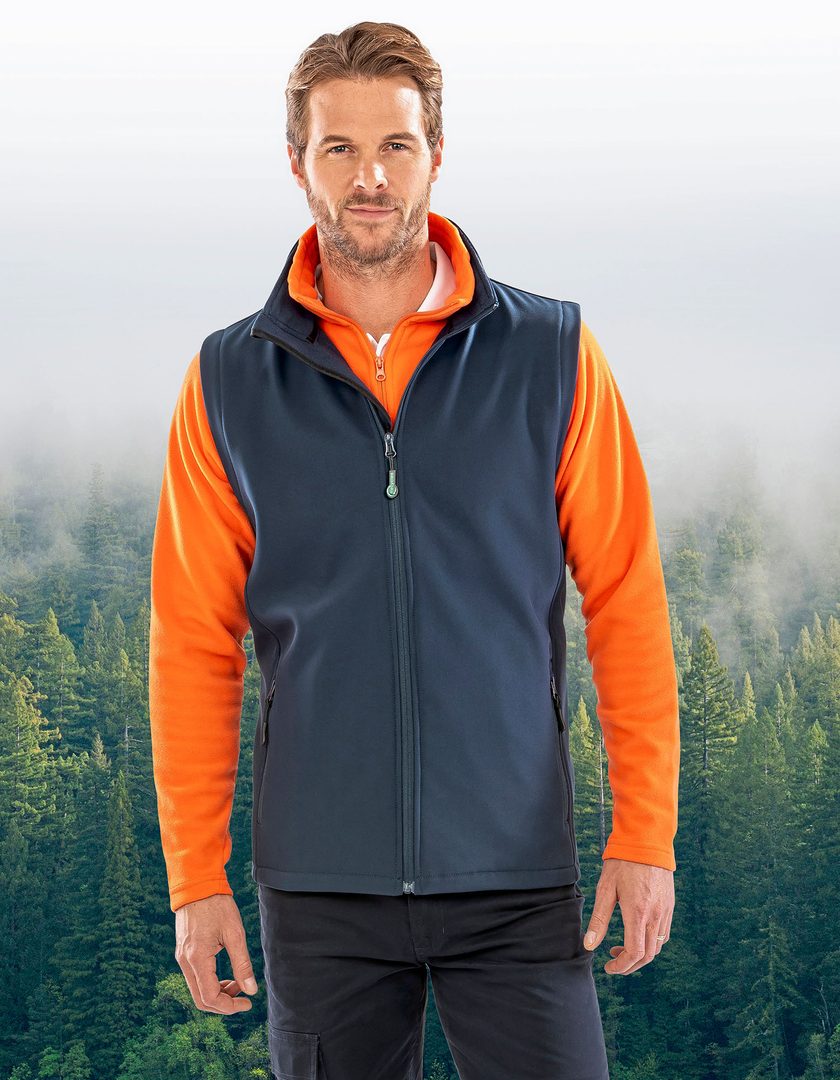 Result Recycled Men's Printable Softshell Bodywarmer with Recycled Fleece Inner