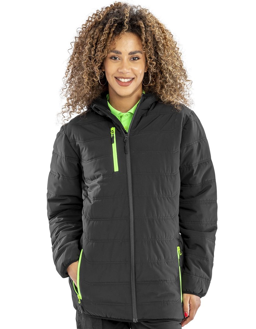 Result Recycled Recycled Black Compass Padded Winter Jacket