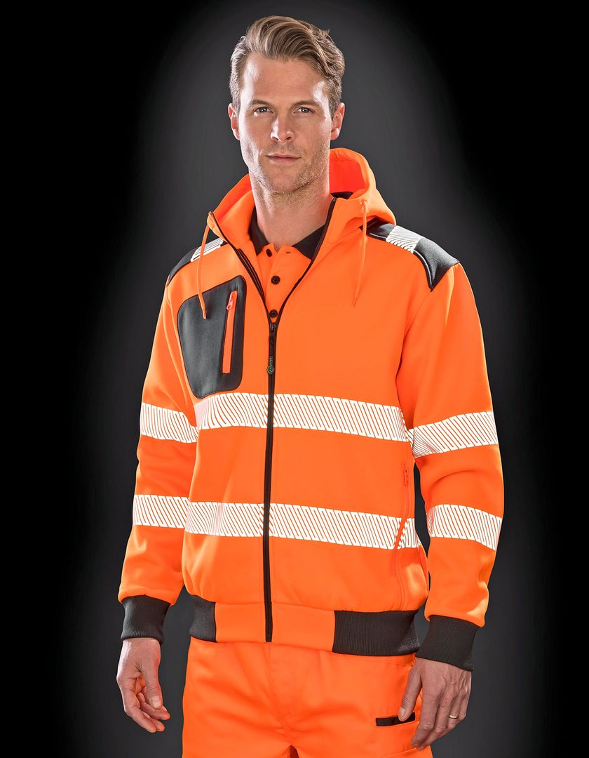 Result Recycled Recycled Zipped Safety Hoody