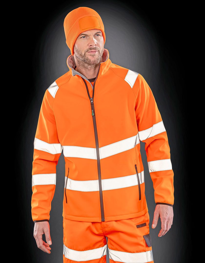 Result Recycled Recycled Printable Safety Softshell Jacket