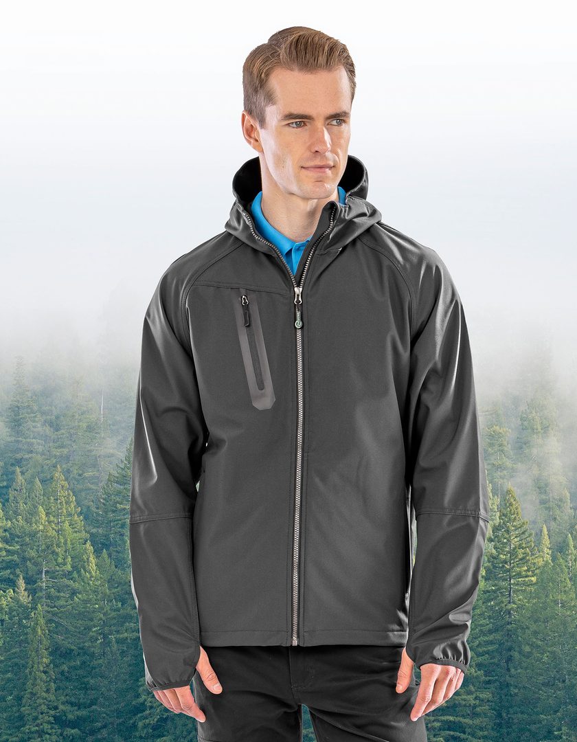 Result Recycled 3-Layer Recycled Printable Hooded Casual Softshell Jacket