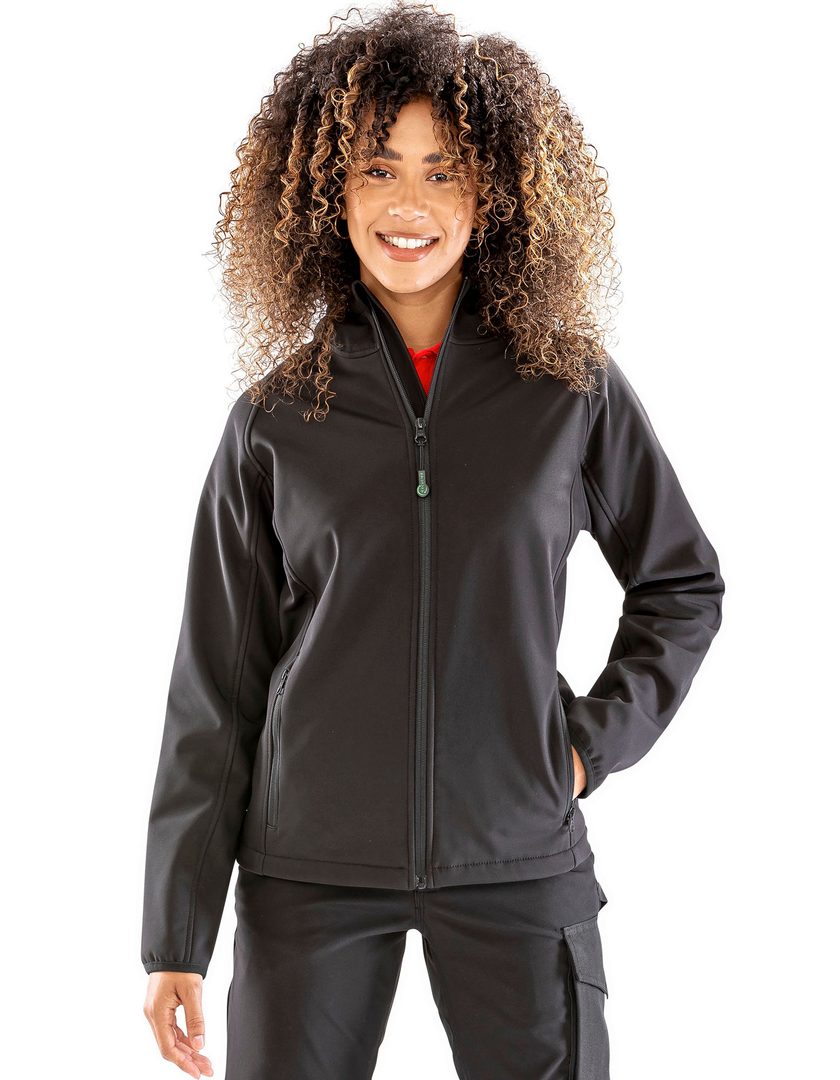 Result Recycled Women´s Recycled 3-Layer Printable Hooded Softshell Jacket