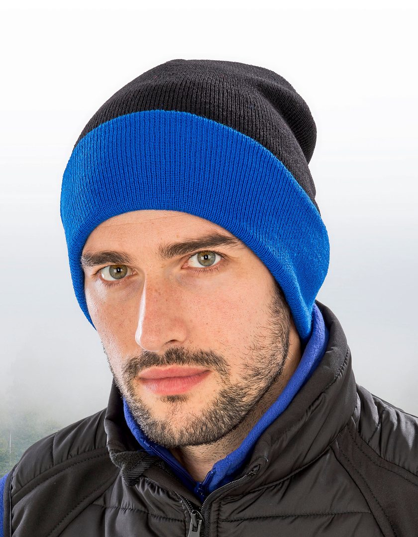 Result Recycled Recycled Black Compass Beanie