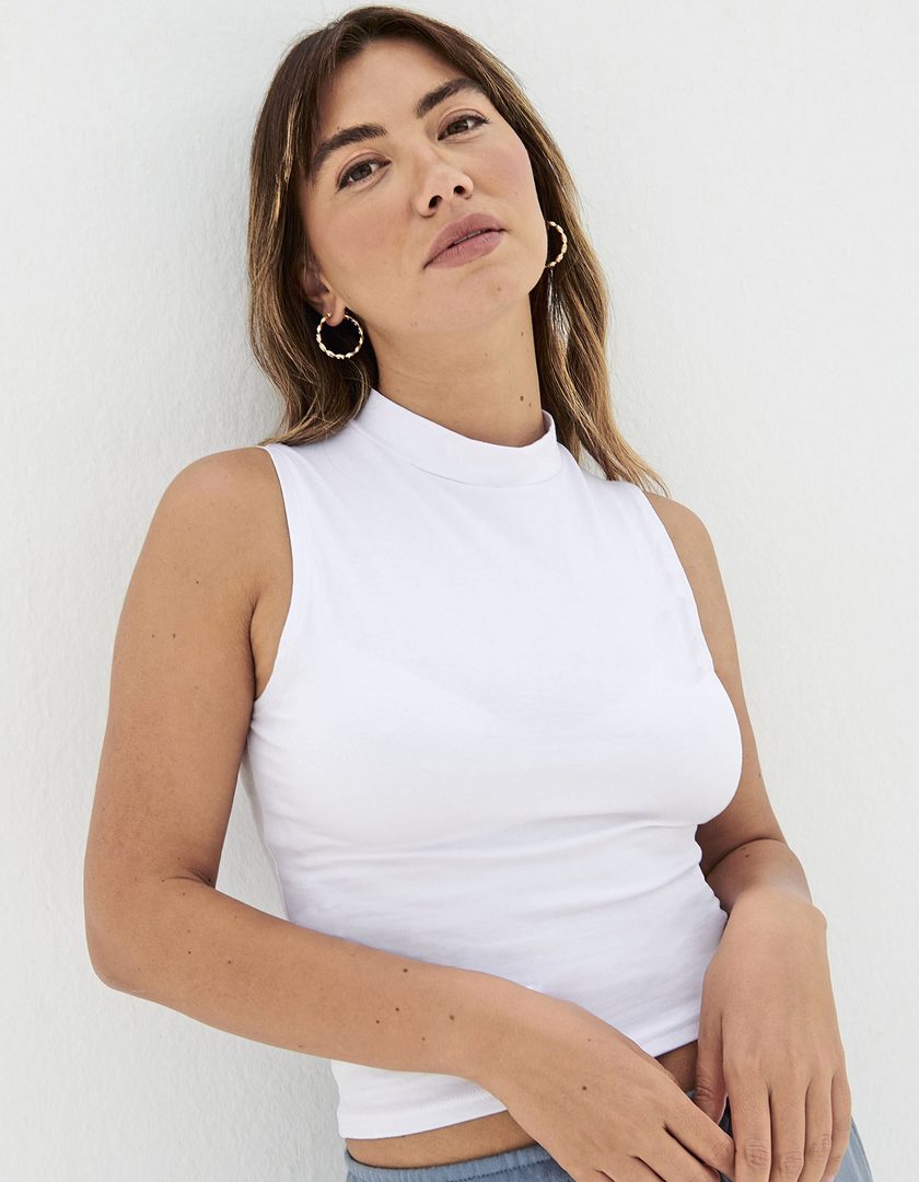 SF Clothing Women´s High Neck Crop Vest