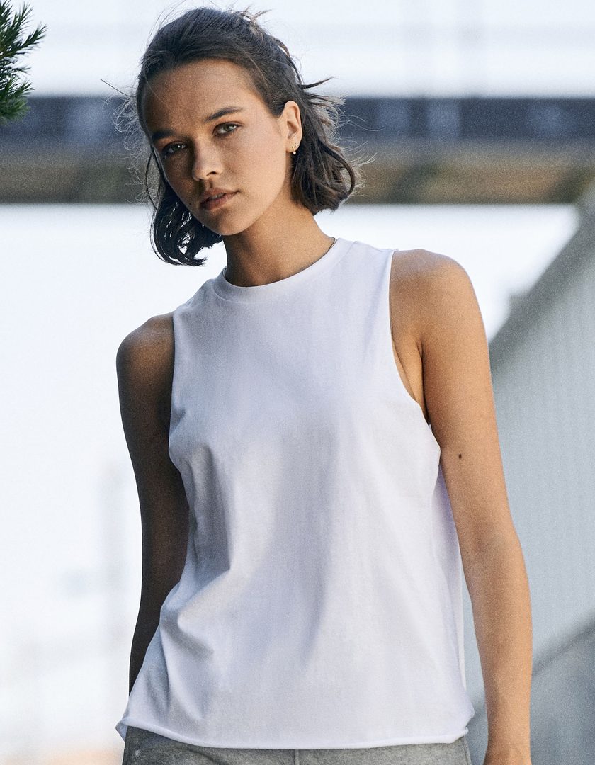 SF Clothing Women´s High Neck Slash Armhole Vest