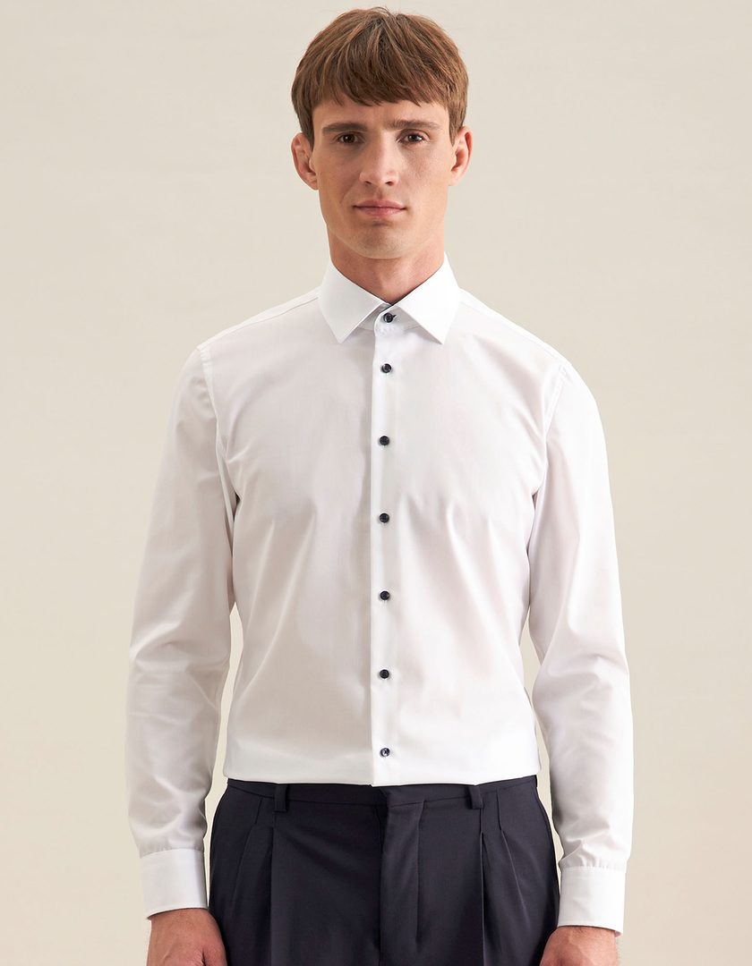 Seidensticker Men´s Shirt Poplin Shaped Fit Long Sleeve