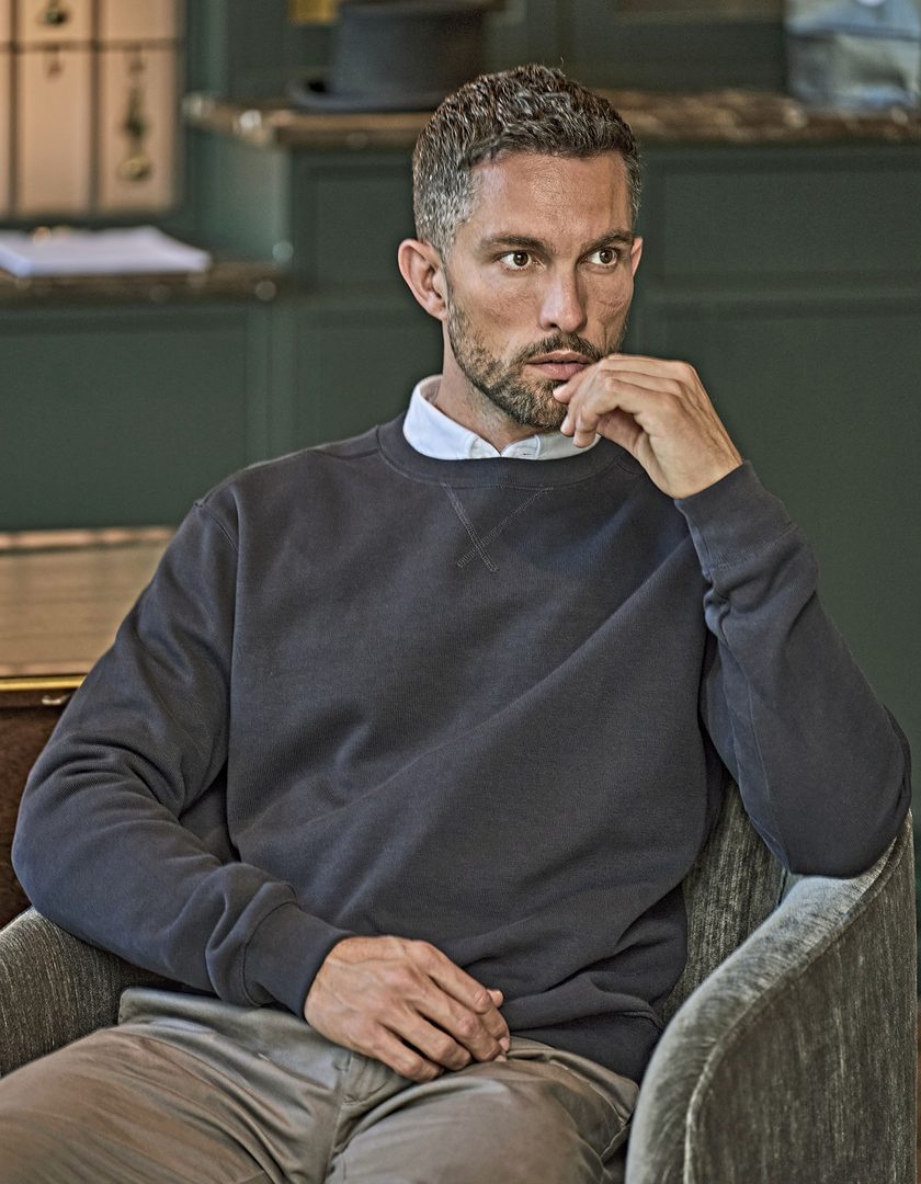 Tee Jays Ribbed Interlock Crew Neck