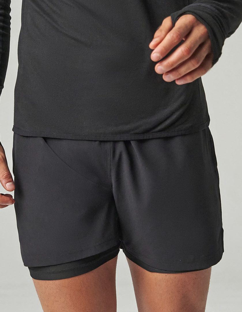 Tombo Men's Double Layer Sports Short