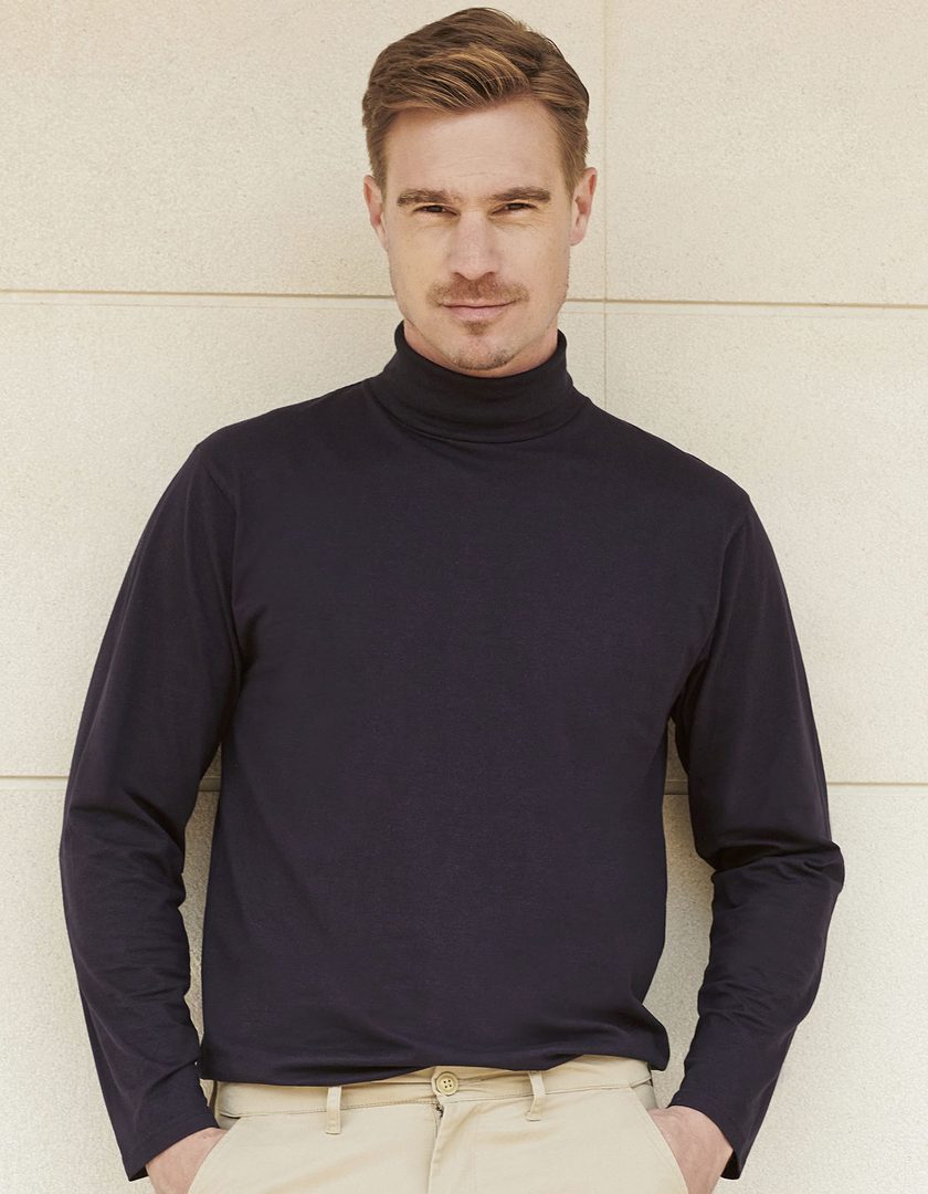 Henbury Roll-Neck Long-Sleeve Top