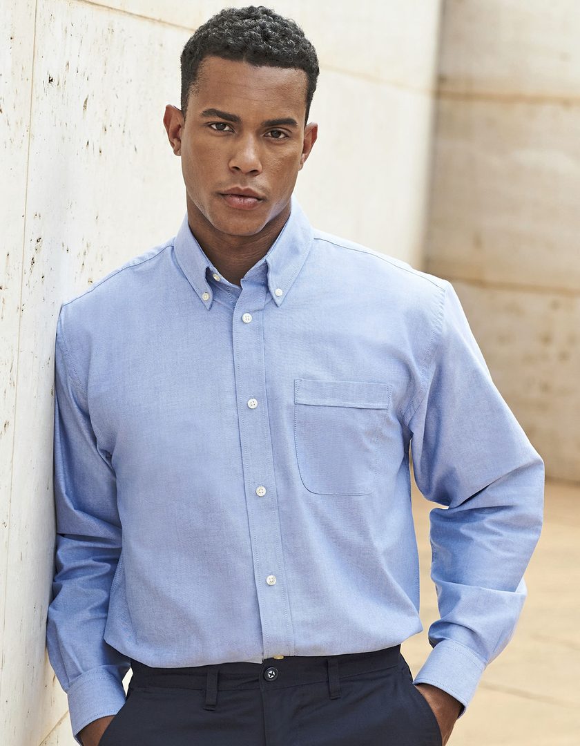 Henbury Men´s Classic Long Sleeved Oxford Shirt