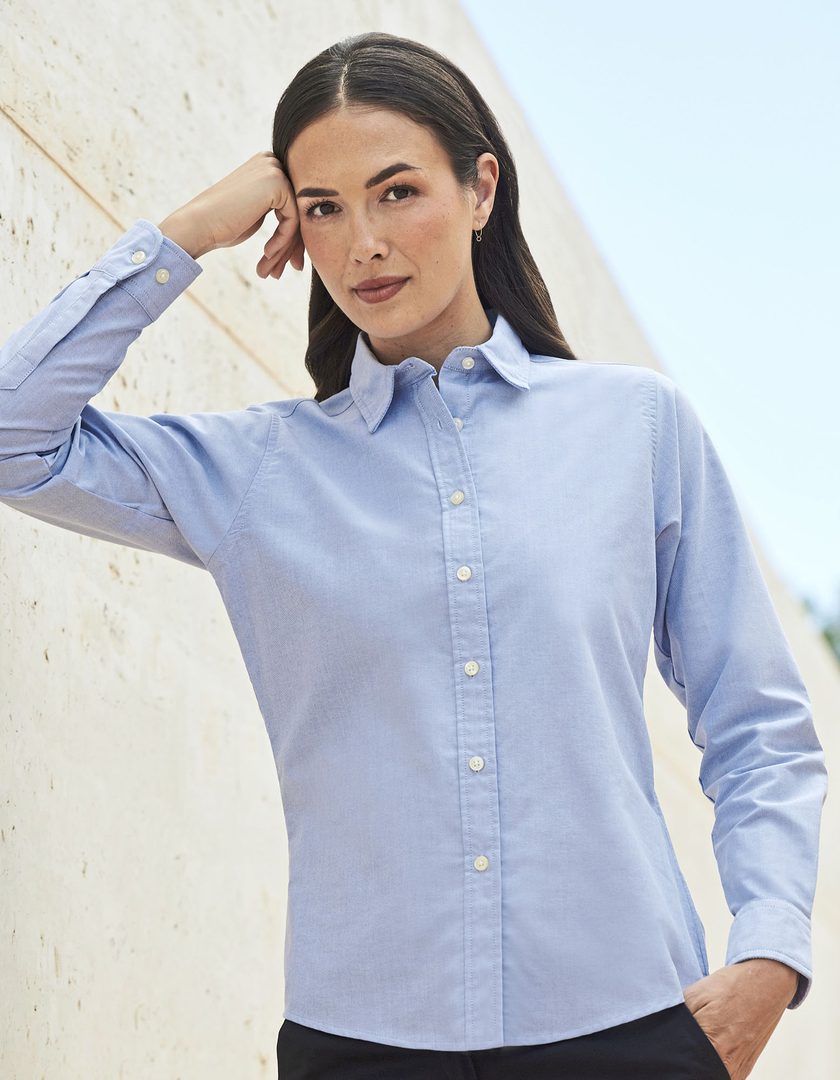 Henbury Ladies´ Classic Long Sleeved Oxford Shirt