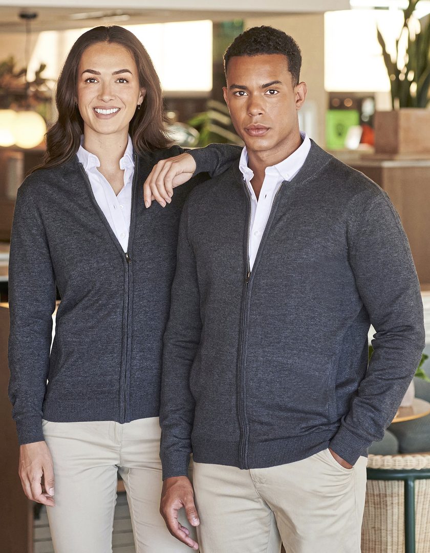 Henbury Unisex Zip Through Cardigan