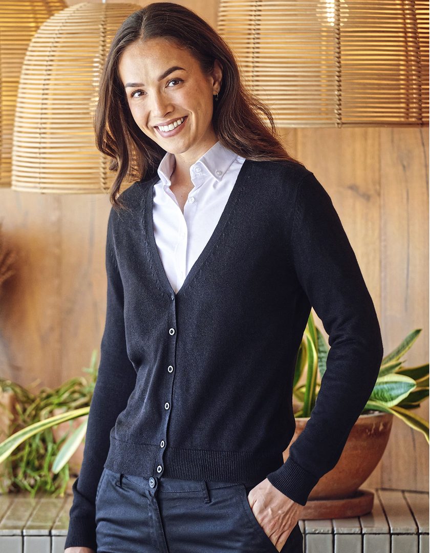 Henbury Ladies´ Lightweight V-Neck Short Cardigan