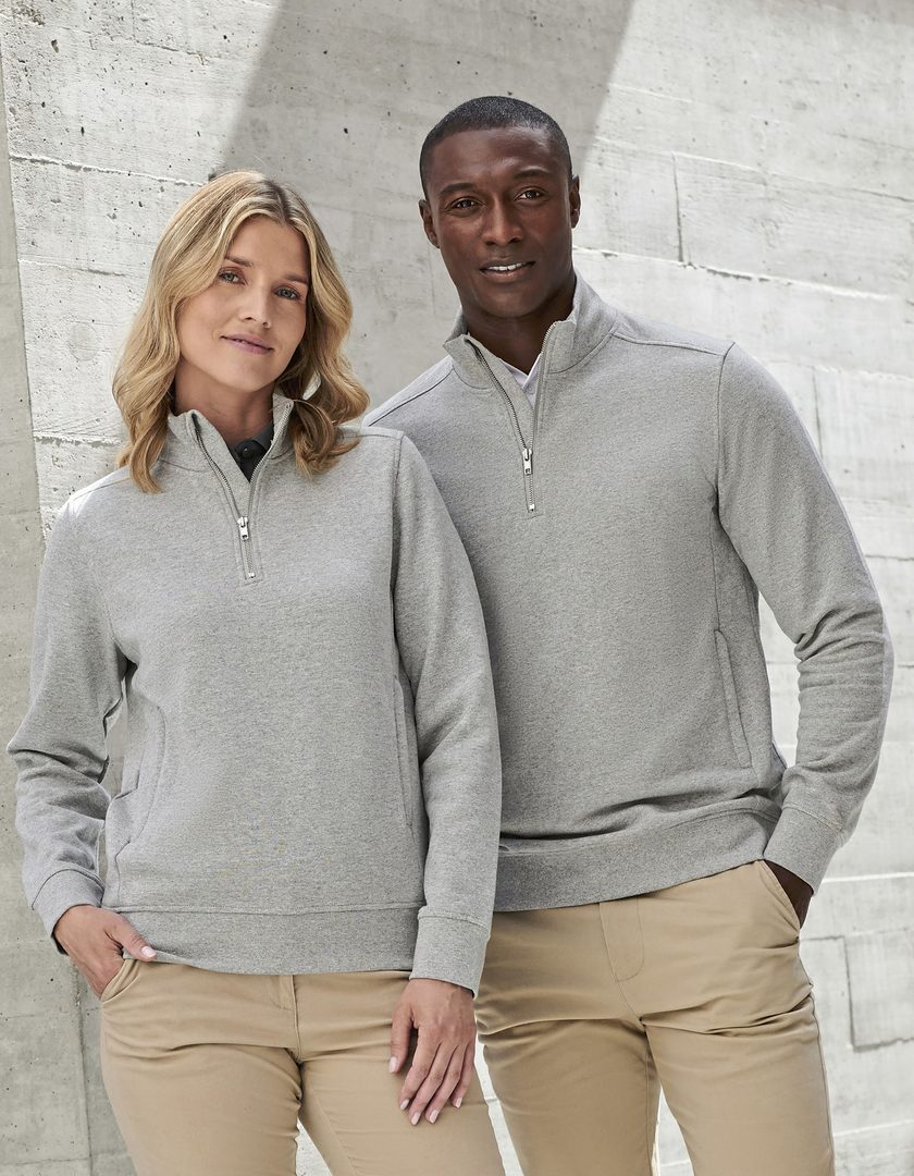 Henbury Unisex Sustainable 1/4 Zip Sweatshirt