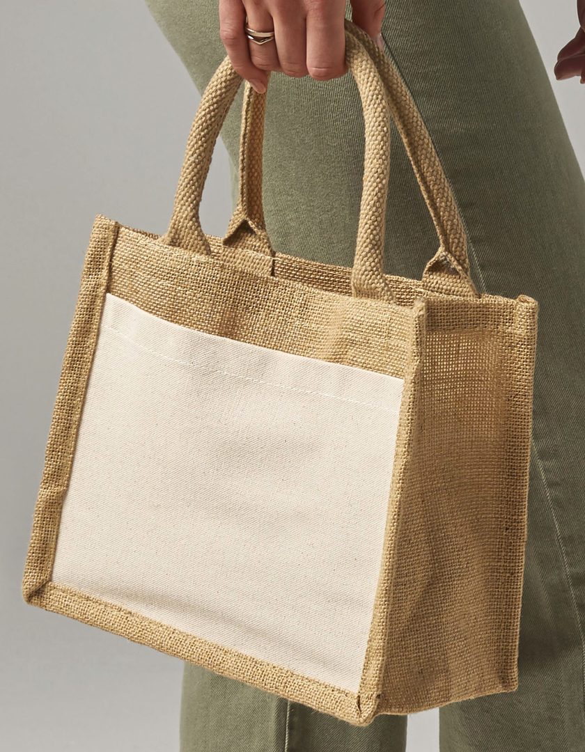 Westford Mill Cotton Pocket Jute Gift Bag
