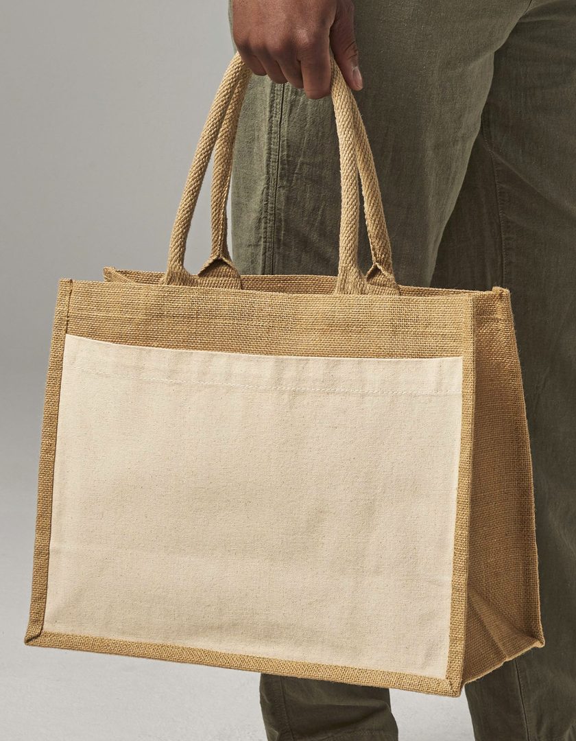 Westford Mill Cotton Pocket Jute Shopper