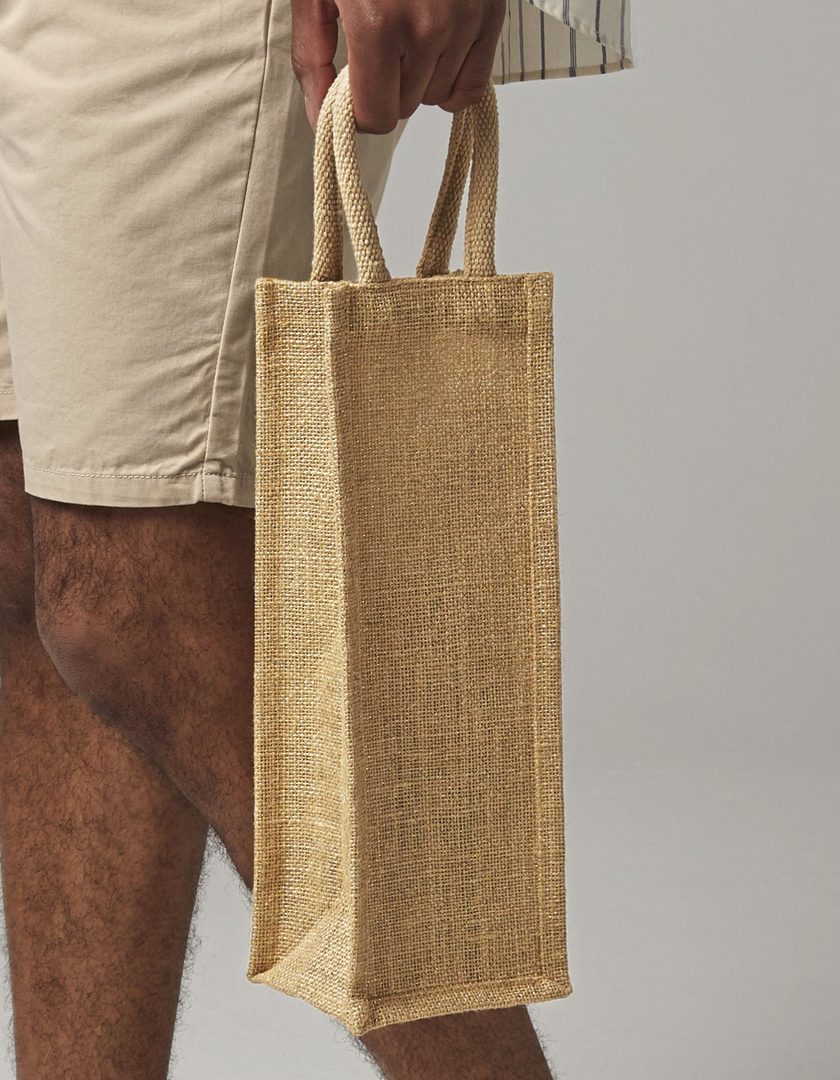 Westford Mill Shimmer Jute Bottle Bag