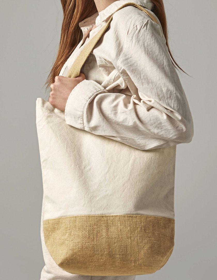 Westford Mill Jute Base Canvas Shopper