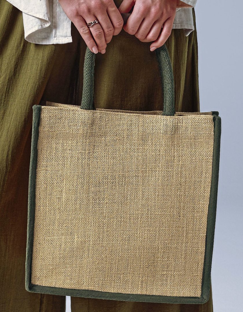 Westford Mill Natural Starched Jute Midi Bag