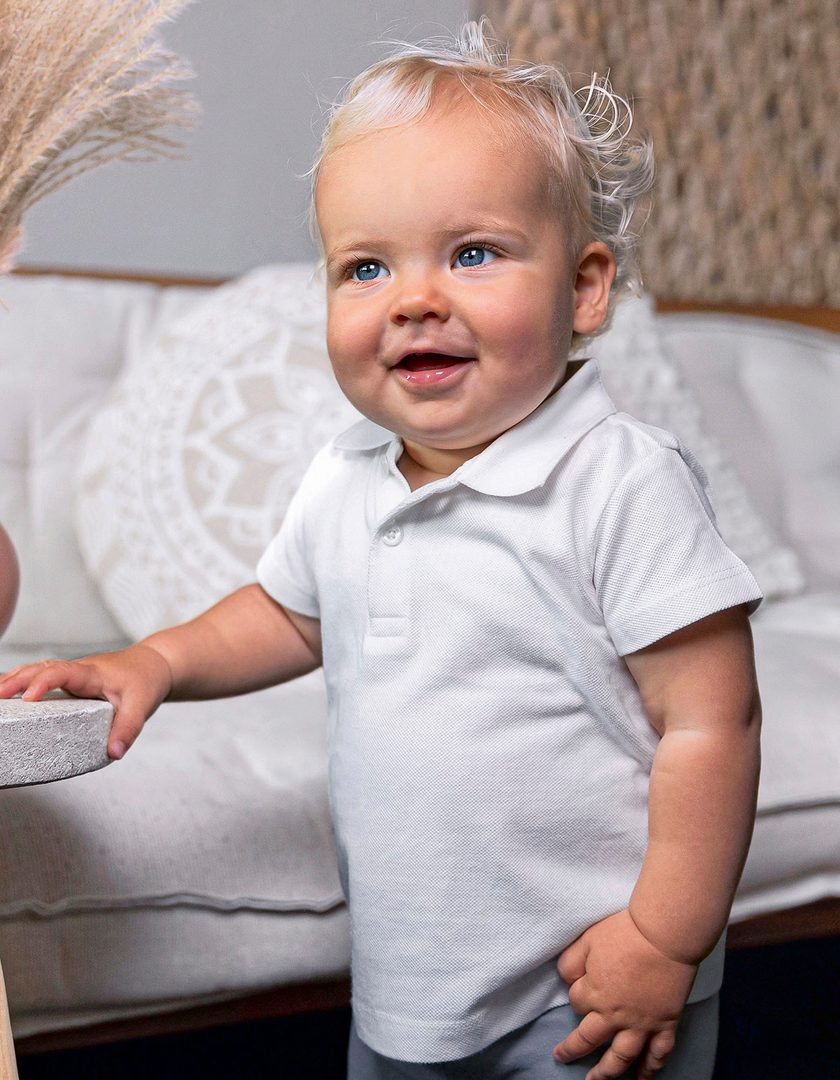 Link Kids Wear Organic Baby Polo Short Sleeve Teddy 01