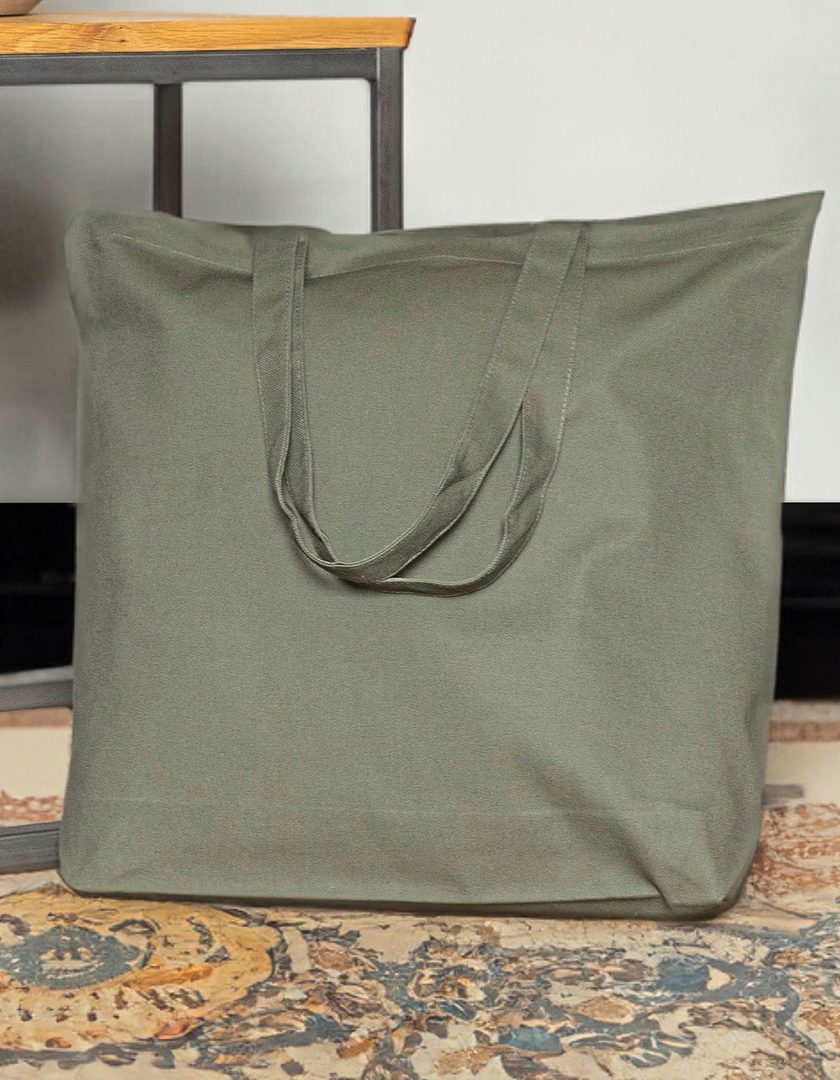 Halink Organic Canvas Carrier Bag Medium Long Handle London 02