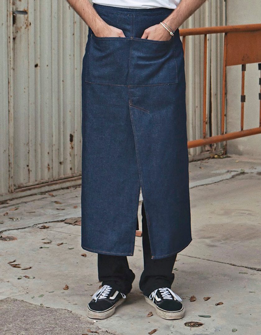 Link Kitchen Wear Jeans Bistro Apron With Split and Pocket