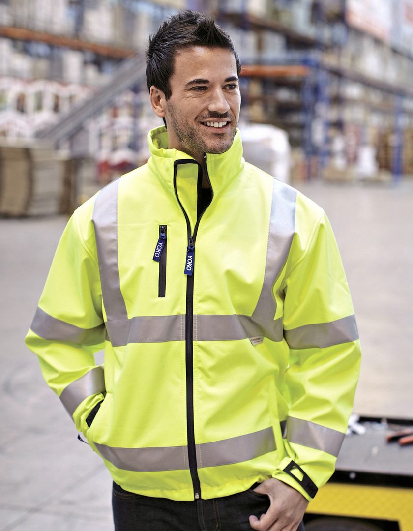YOKO Hi-Vis 2 Bands & Braces Softshell Jacket