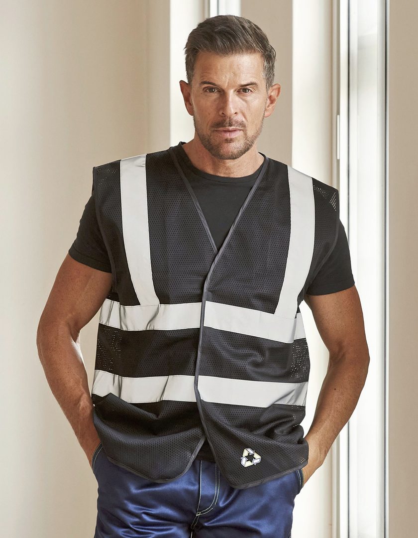 YOKO Hi-Vis Top Cool Recycled Open Mesh Waistcoat