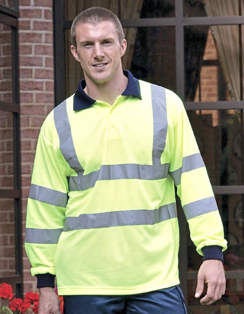 YOKO Hi-Vis Long Sleeve Polo