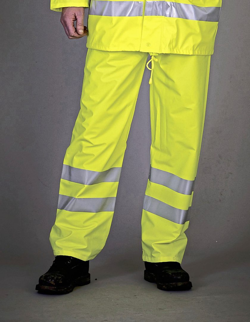 YOKO Hi-Vis Soft Flex Breathable Rain Trousers