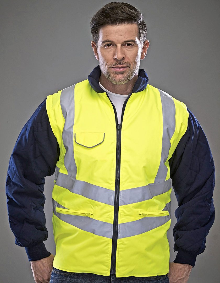 YOKO Hi-Vis Chevron Quilted Jacket