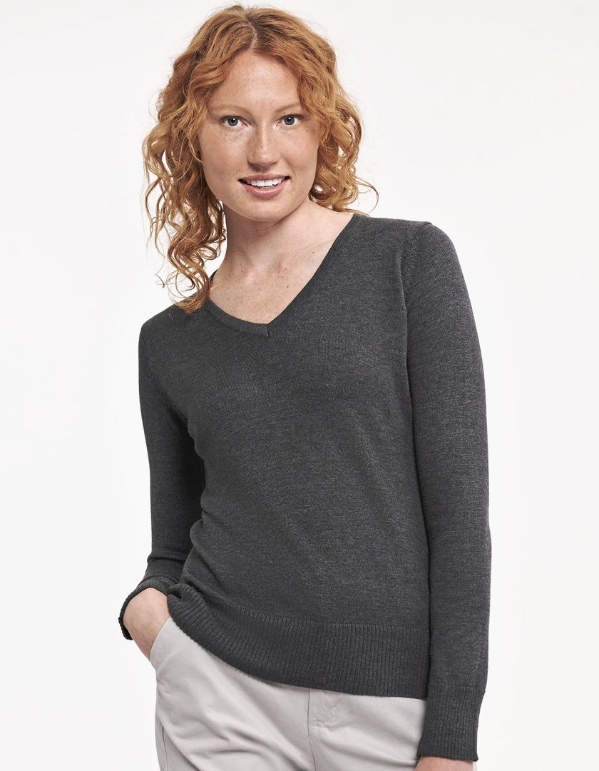 Russell Athletic Collection Ladies´ V-Neck Knitted Pullover