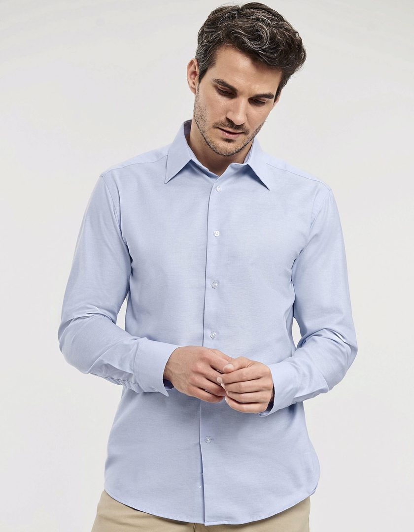 Russell Athletic Collection Men's Long Sleeve Tailored Oxford Shirt