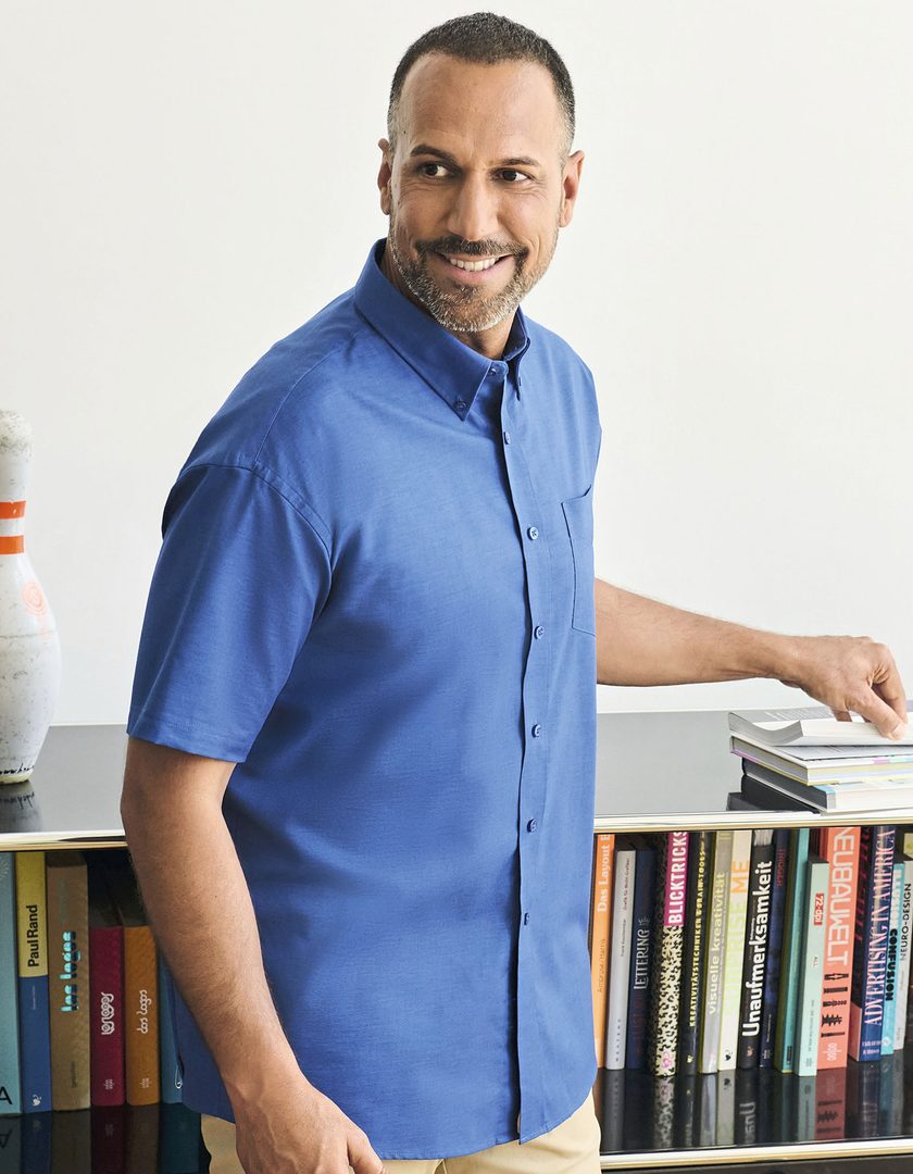 Russell Athletic Collection Men's Short Sleeve Classic Oxford Shirt