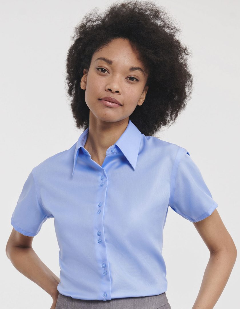 Russell Athletic Collection Ladies' Short Sleeve Tailored Ultimate Non-Iron Shirt